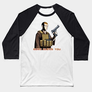 Gun Bless You Baseball T-Shirt